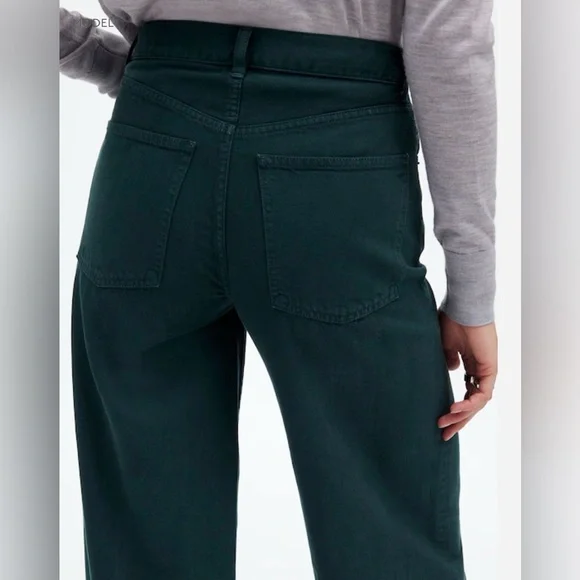 Madewell Dark Green Flare Jeans